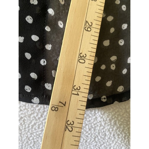 Lane Bryant Sleeveless Sheer Top Blouse Size 20 Collared Split Back Polka Dot - Picture 6 of 6